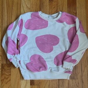 Zara Pink Heart Sweater